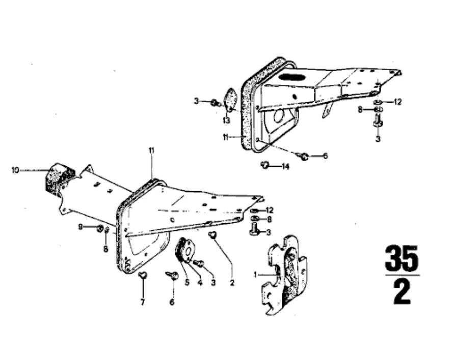 BMW E9 2500CS 3.0CSI E3 2500 3.0S BAVARIA - JUNTA CAJA PEDAL - 35111103543 Foto 3 de 4