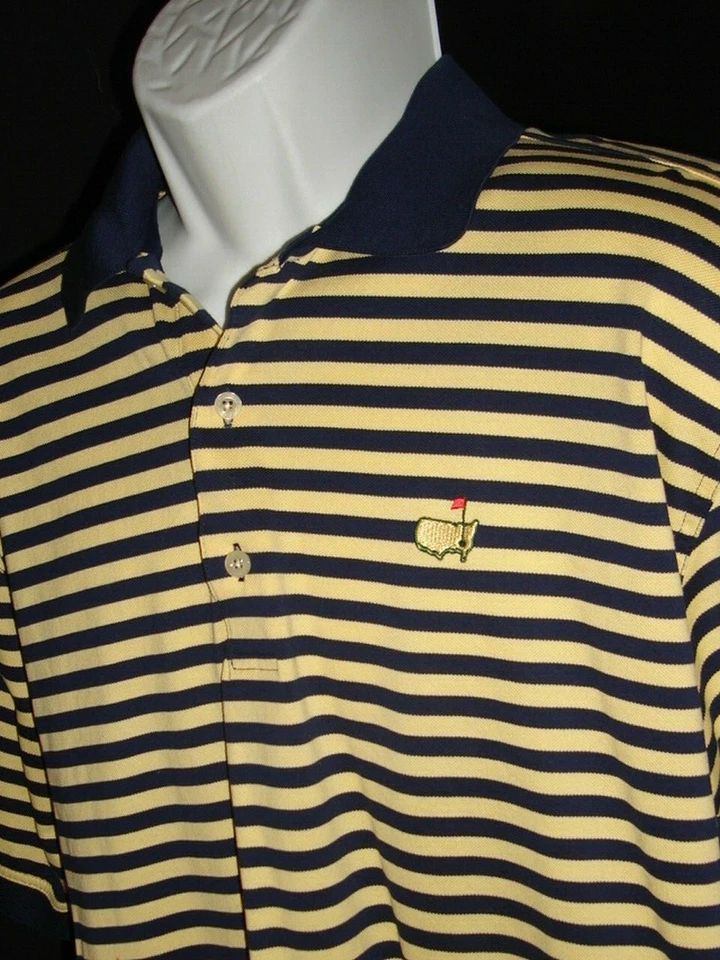 COLECCIÓN MASTERS POLO AMARILLO/AZUL 100% AÑOS 60 2 CAPAS ALGODÓN MERCERIZADO S/S TALLA. L Foto 3 de 4