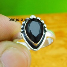 Black Onyx Gemstone 925 sterling silver handmade Gift Ring US size 5 to 10