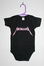 METALLICA  Baby Girl  Romper Bodysuit~Pink
