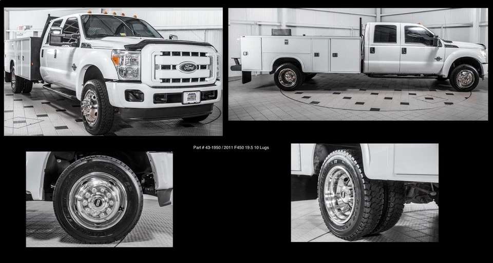 FORD F450 F550 19.5" 2005-2026 10 LUG Dually Wheel Simulators 4WD POP OUTS Foto 3 de 4