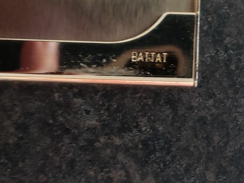 Porta carte vintage Battat Buisness tono oro e nero con scatola E70 *FO  - Foto 4 di 4