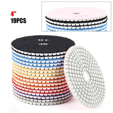 19 Piece 4 Inch Diamond Polishing Pads Sanding Tools For Stone Concrete Tile