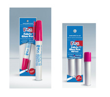 Fabric Glue Pen & Refills Refillable Stix 2 Dries Clear Water Soluble Applique