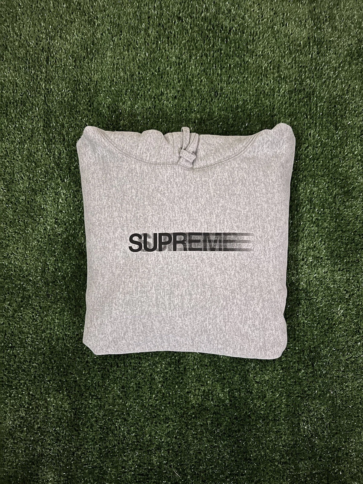 Sweat à capuche logo Supreme Motion NEUF gris moyen SS23 100 % authentique