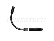 Bike V-Brake Stainless Steel Cable Noodle Guide 110 Degree w/ Boot Black 1 Set