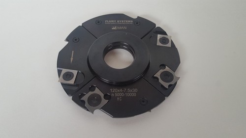 HM WPL Nutfräser 150 Mm Von Flury-Systems - 4,0 - 7,5 Mm, Z.4+V.4, Für Holz