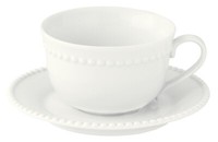 Tasse Mit Untertasse Tiffany White Weiß Rund 250Ml Aus Porzellan Easy Life