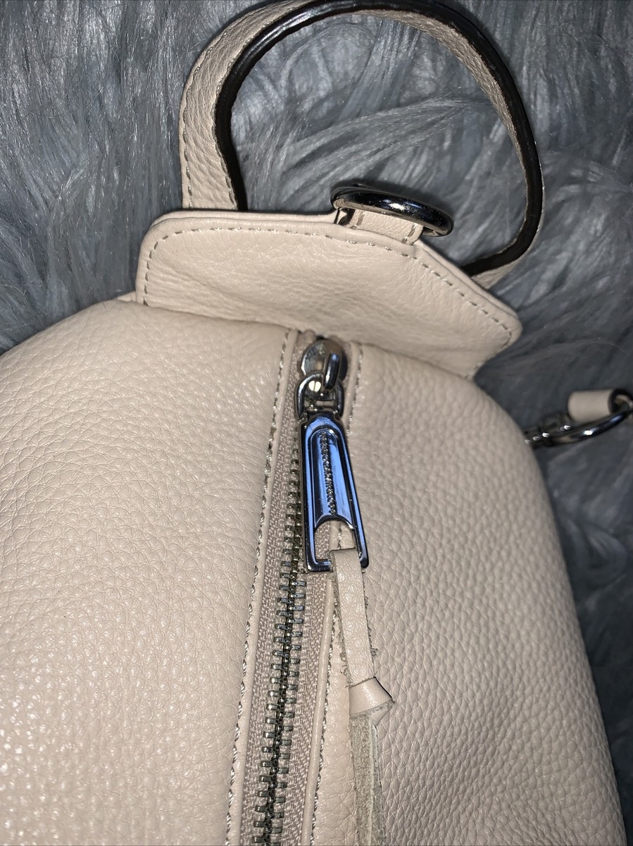 Rebecca Minkoff Pale Pink Mini Julian Leather Backpack Purse  display picture 1