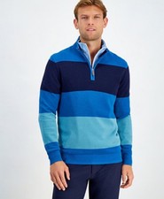 Club Room Mens color-block quarter-zip sweater Size Large NWT