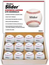 Sports Slider Lite Genuine Leather Pitching Machine Baseballs - 1 Dozen, Accurat