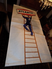 Vintage Atlantic Gas & Oil Service Station Paper Banner