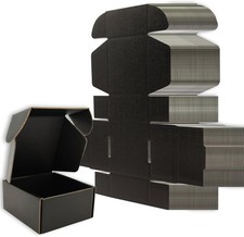 Lmuze 4x4x2 inches Small Shipping Boxes Set of 100 - 4"x4"x2"/100-pack, Black