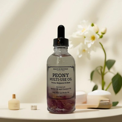 Nourish & Glow Peony Oil for Hair & Body by Beauté de Provence - 4.0 fl oz