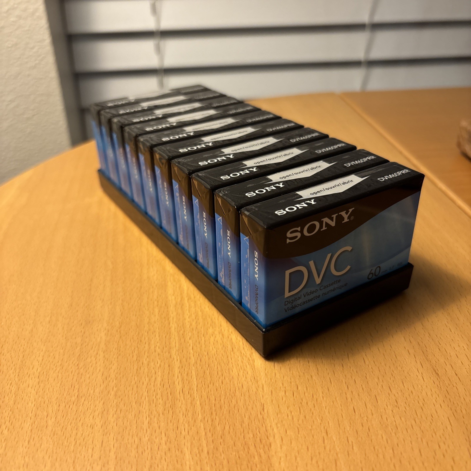 Sony DVM60PRR Premium Mini DV 60 Min DVC Video Cassette - Lot of 10 + Holder