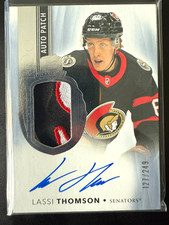 LASSI THOMSON Rookie RC Auto Patch /249 - 2021-22 The Cup Ottawa Senators #196