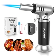 Butane Torch Lighter, Mini Kitchen Cooking Torch Lighter with Fuel Gauge & Co...