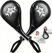 2 Pack Taekwondo Kick Pads, Durable Striking Target Paddles, TKD Karate Martial 