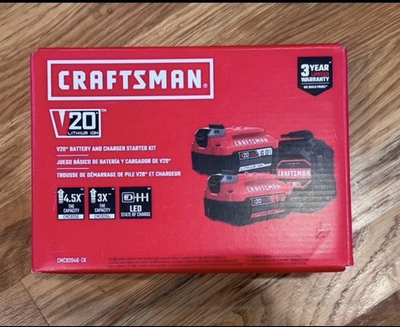 #ad #ad Craftsman V20 Battery 6.0 amp; 4.0 Charger Starter Kit CMCB2046 CK New $94.99