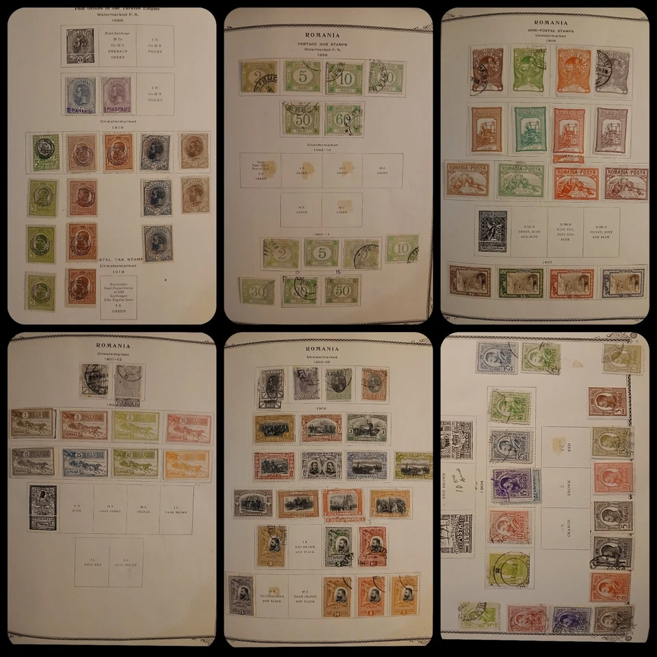 Romanian Stamp Album 1862-1957, Combination of Mint Hinged, MNH & Used  Stamps - Image 2 of 4