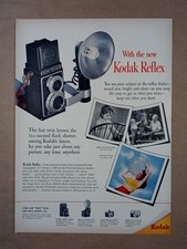 1940s KODAK Reflex Camera Flash Bulb Paparazzi Photo Vintage Poster Print Ad