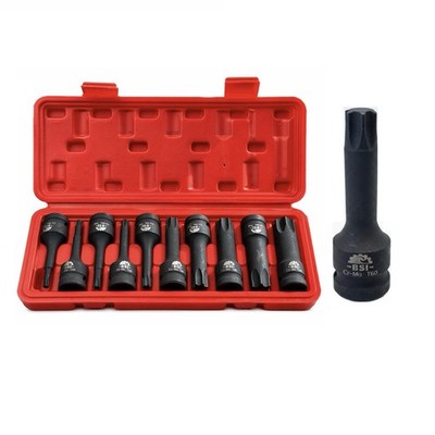-BSI- TORX Steckschlüssel Satz  1/2''  T30-T100 Kraftnüsse Schlagnüsse Set