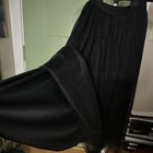 Girls Size 150 Black Solid Pleated Mesh Long Skirt Elastic Waist Casual — photo 6