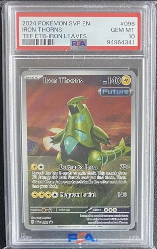 Pokemon Temporal Forces IRON THORNS BLACK STAR PROMO SVP 098 PSA 10 GEM FULL ART