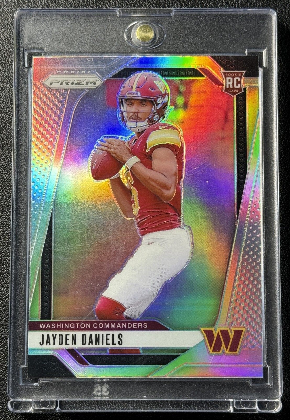 JAYDEN DANIELS 2024 PANINI PRIZM #347 ROOKIE SILVER RC COMMANDERS