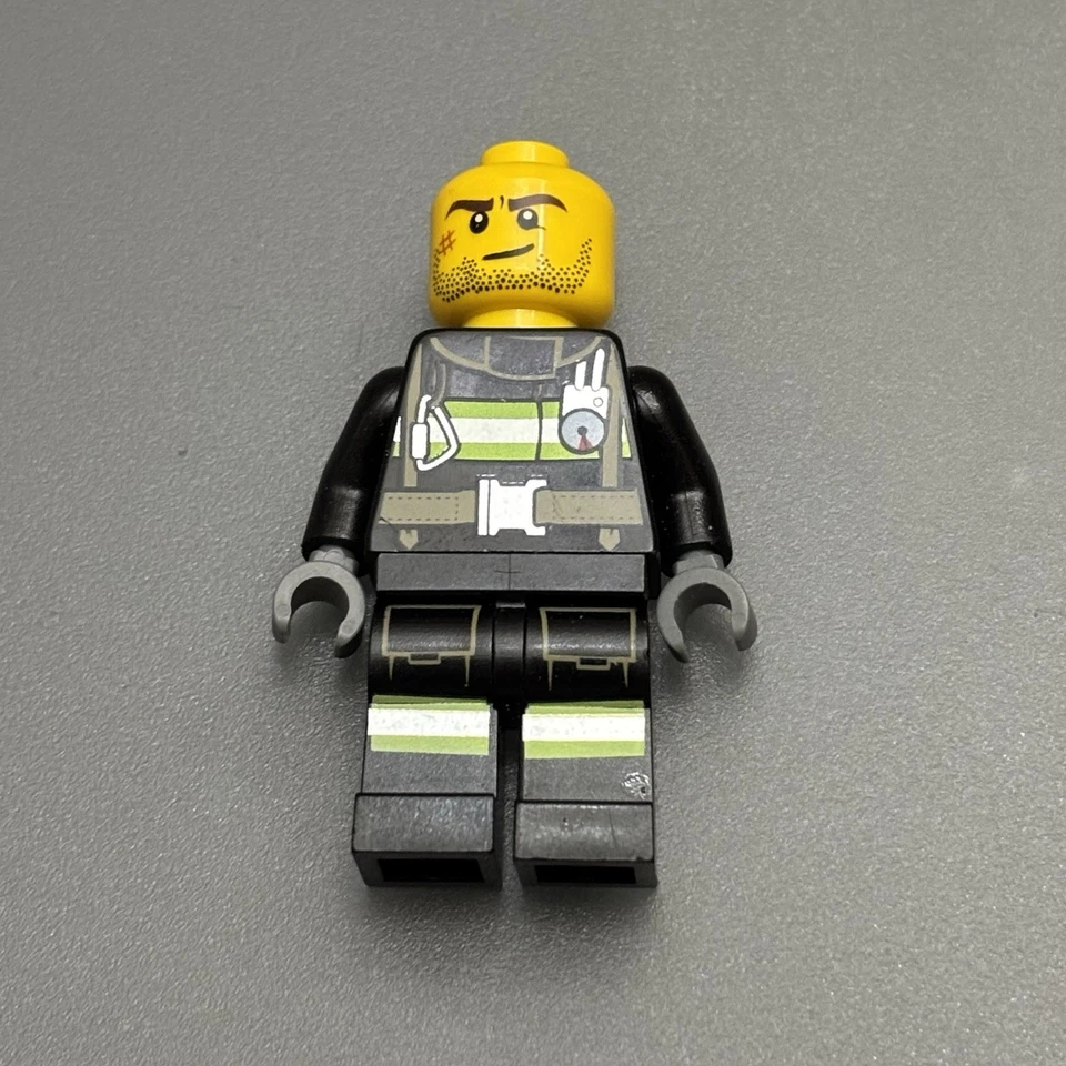 Lot of 3 LEGO Mini Figures Swamp Police Officer Firefighter Construction Worker - Image 4 of 4