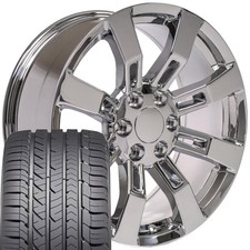 5409 Chrome 20 Inch Ck375 Rims Goodyear Tires Fit Gmc Chevy Cadillac