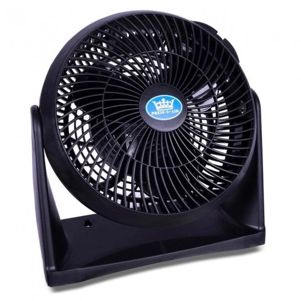 8" 20cm High Velocity Air Circulator Fan Quiet Turbo Polyproylene Black Finish - Изображение 3 из 4