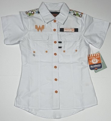 Magellan Outdoors Whataburger Laguna Madre Girls Fishing Shirt XS White UPF 30