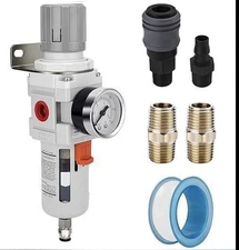 NANPU Compressed Air Filter Regulator Combo 3/8" NPT 5 Micron AW3000-03