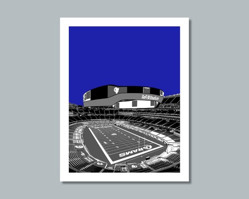 LOS ANGELES RAMS Sofi Stadium Skyline Photo Picture - 8x10 11x14 or 16x20 (WBN) - Picture 15 of 18