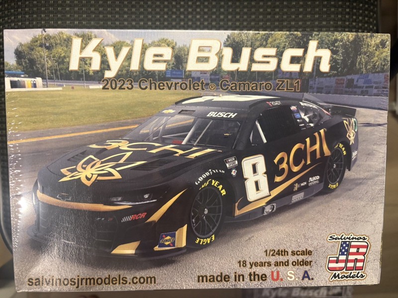 Salvino JR Models "3CHI” Kyle Busch 2023 Camaro ZL1 Nascar 1/24 Scale Car Kit