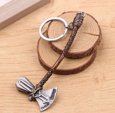 THOR HAMMER STORM BREAKER AXE METAL KEYCHAIN MARVEL Free Velvet Gift Bag