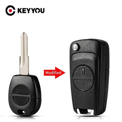 KEYYOU Replacement Car Remote Key Shell 2 Buttons for Nissan Micra Almera Primer