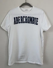 Abercrombie & Fitch Muscle T-Shirt Men’s L Spellout Embroidered Vintage Y2K