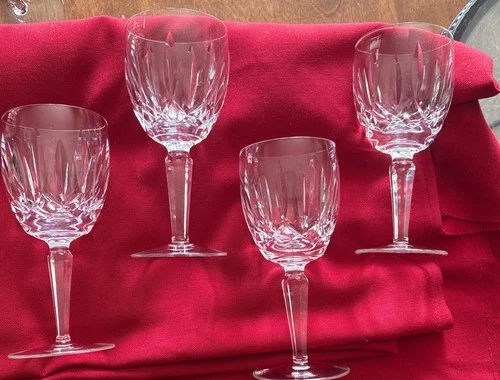 Vintage Set of 4 Waterford Crystal KILDARE 7” Water/White wine Goblets ~ IRELAND
