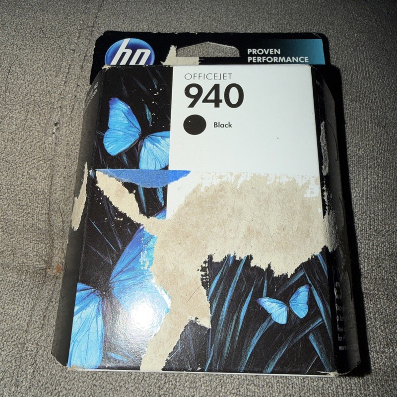 Genuine HP 940 Black Ink Cartridge Retail Box OEM C4902AN  NEW Sealed Ships Fast