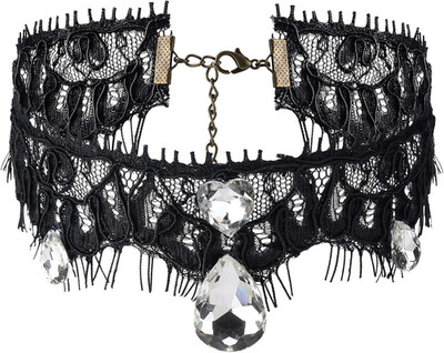 Lace Tattoo Choker für Frauen Goth Elegante Halskette Collarbone Perle Anhänger