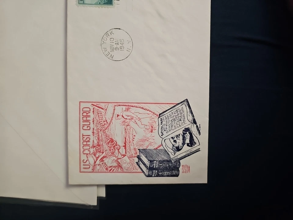 US # 936 no address CACHET bi-color craft  FDC   Coast Guard (mb14 - Image 2 of 4