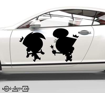 Aufkleber Cosmo und Wanda Silhouette - Sticker für alle glatten Flächen