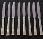 Reed & Barton MirrorStele Sterling Silver Handle Classic Rose Knife Set of 8