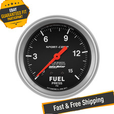 Auto Meter 3411 Sport-comp 2-58 Mechanical Fuel Pressure Gauge 0-15 Psi