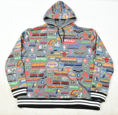 Awake NY x New Era NBA Full Team Logos All Over Print Pullover Hoodie Mens XL