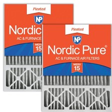 Nordic Pure 20X25x5 Merv 15 Hvac Air Filter Replacement 2 Pack Premium Quality