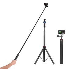 Extendable Selfie Stick Tripod Monopod - 1-Button Quick Setup