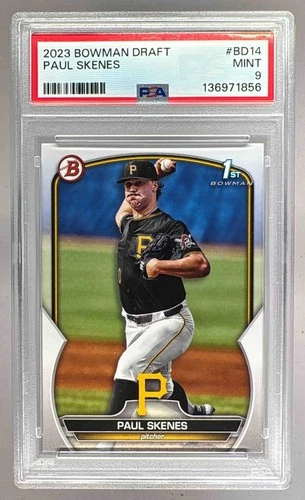 136971856 Paul Skenes 2023 Bowman Draft #BD-14 Rookie 1st RC RC PSA 9
